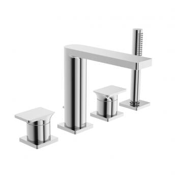 Strata X 4-hole roman tub trim kit, chrome