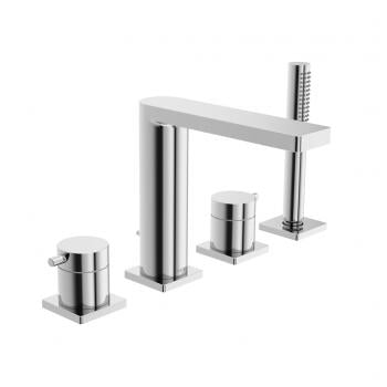 Lana X 4-hole roman tub trim kit, chrome