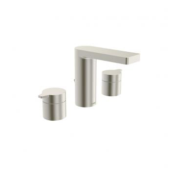 Riva widespread, brushed nickel