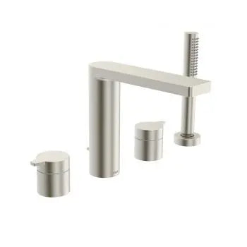 Riva 4-hole roman tub trim kit, brushed nickel
