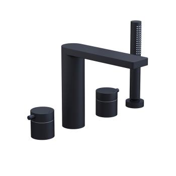 Lana 4-hole roman tub trim kit, matte black