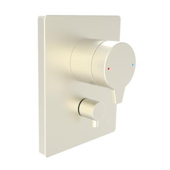 Riva X pressure balance valve trim kit, with manual diverter, brushed nickel