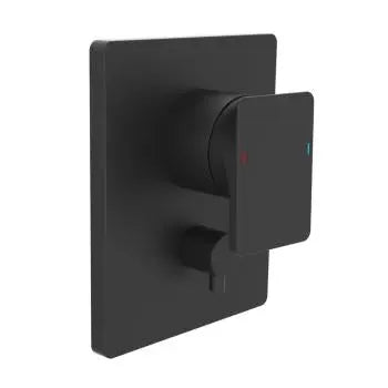 Strata X pressure balance valve trim kit, with manual diverter, matte black