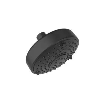 shower head, 4 3/4”, 3-spray, matte black