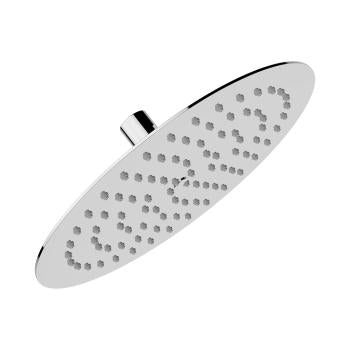 flat shower head, 10", chrome