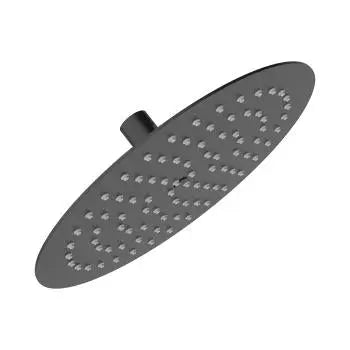 flat shower head, 10", matte black