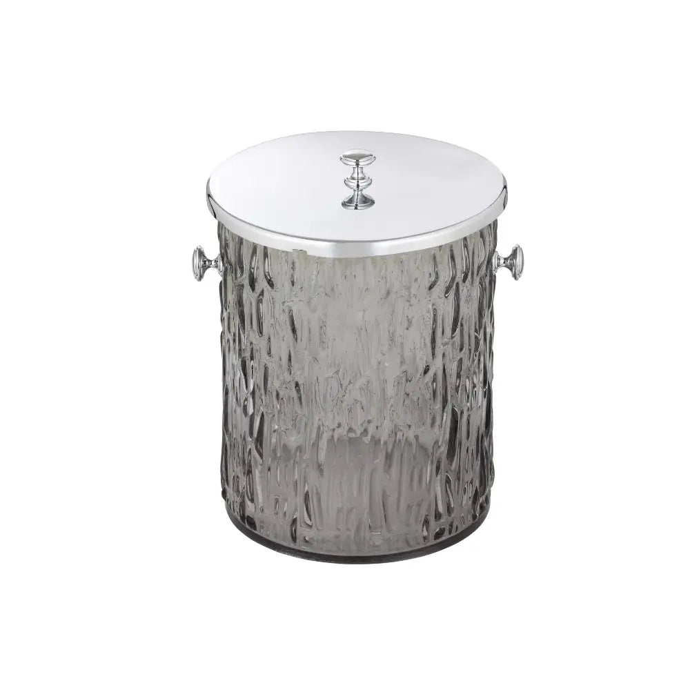 Vista D'oro Wee Black Glass Waste Bin - Hentell