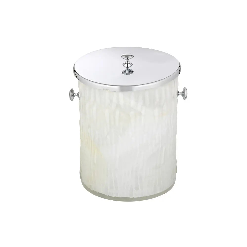 Vista D'oro Wee White Glass Waste Bin - Hentell