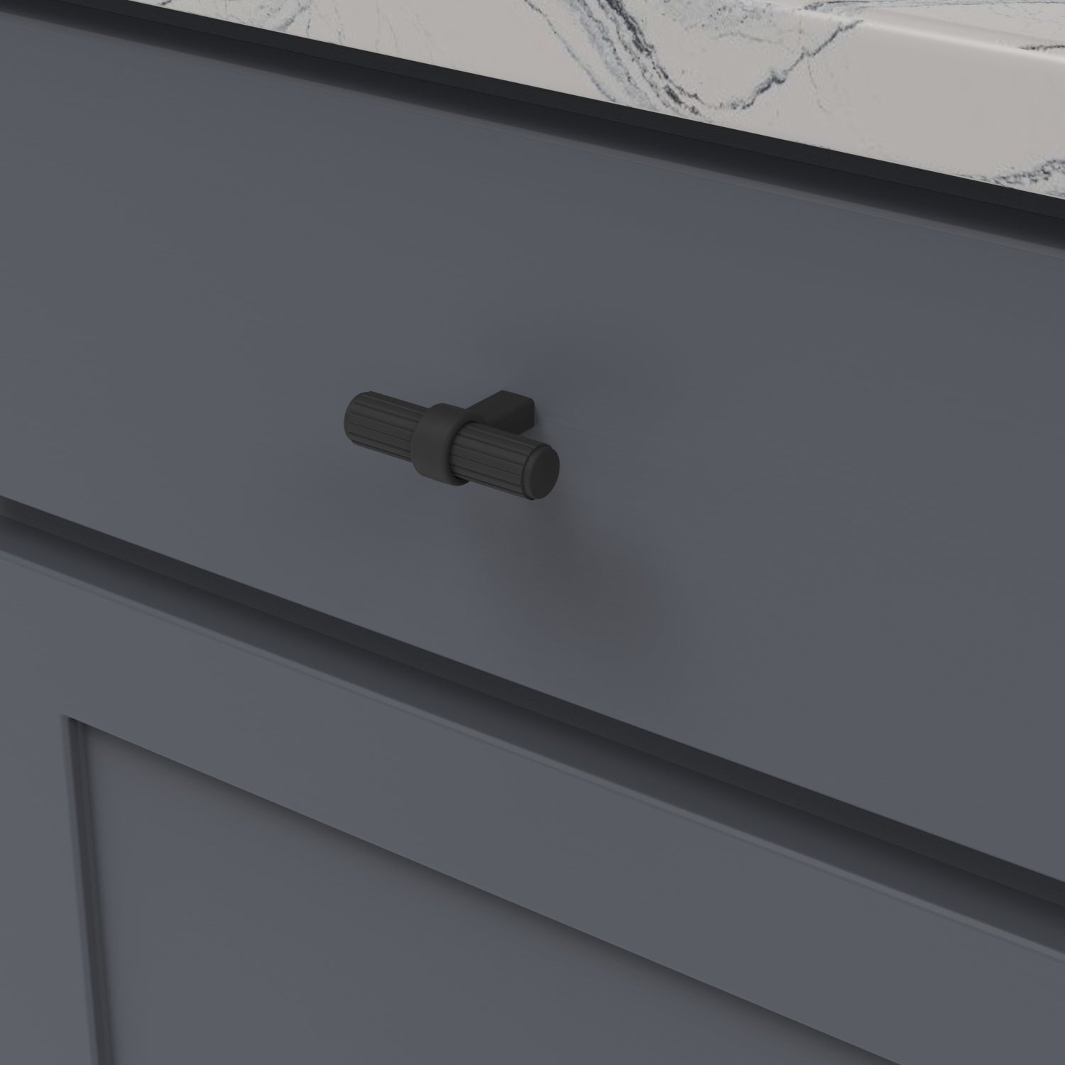 Belwith Keeler 2-3/8 Inch x 3/4 Inch Sinclaire T-Knob - Matte Black
