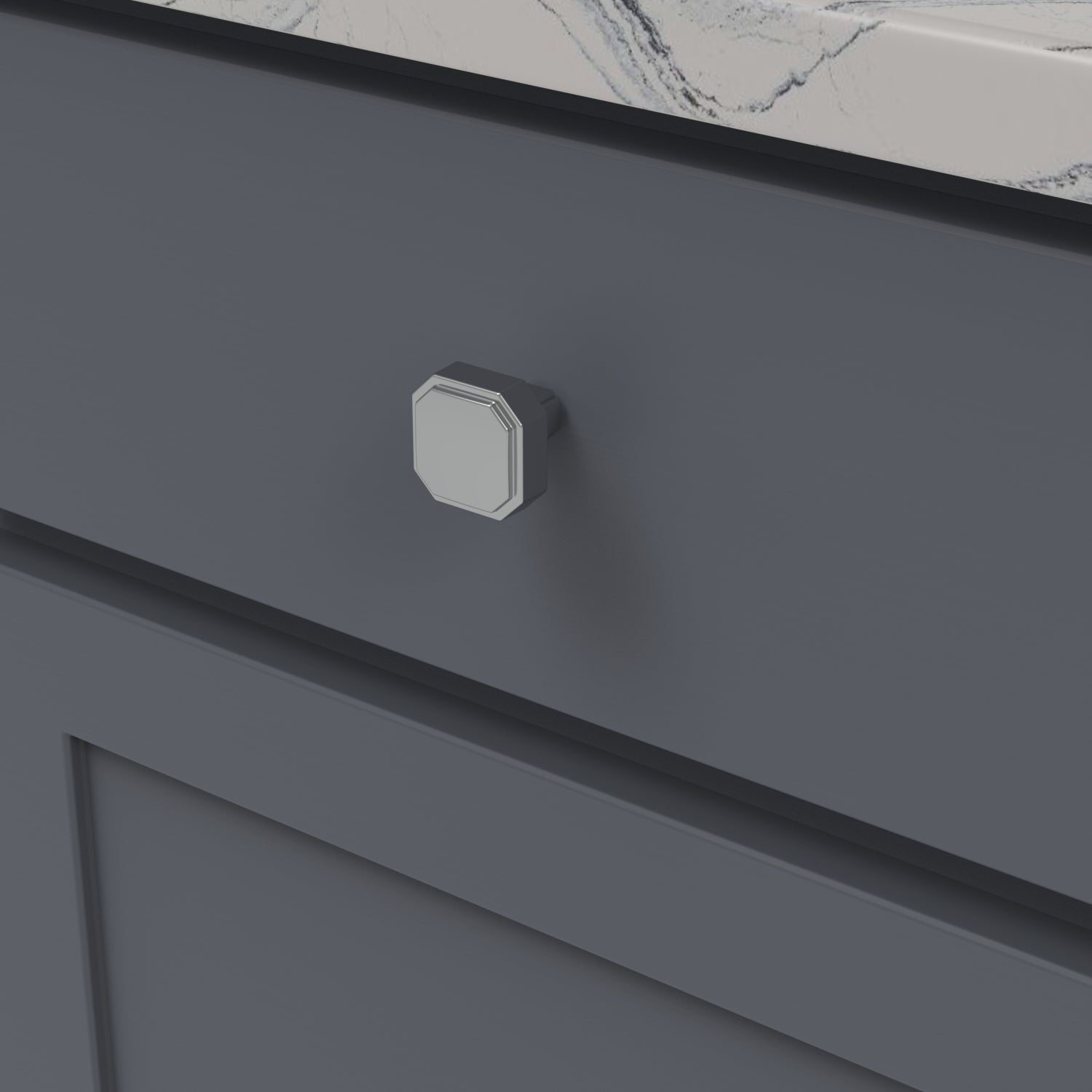 Belwith Keeler 1-5/16 Inch x 1-5/16 Inch Monroe Square Knob - Chrome