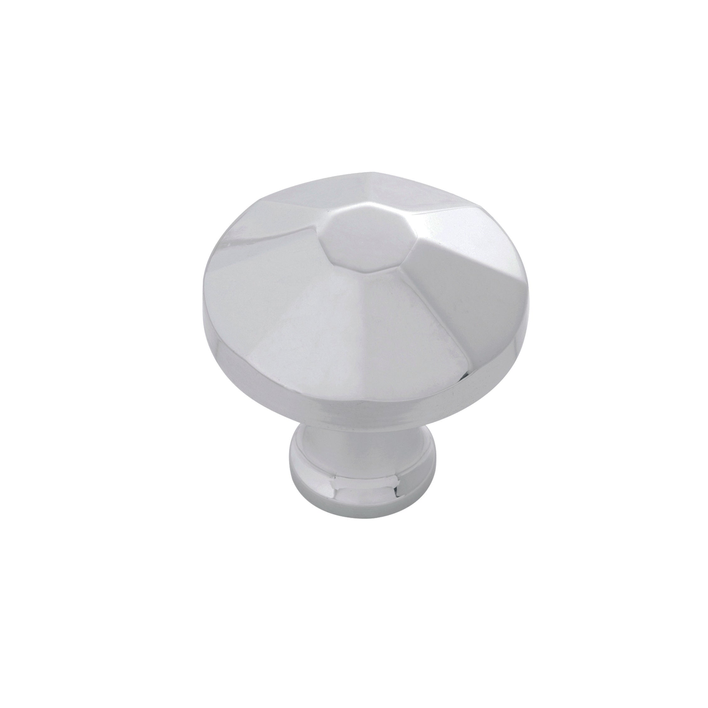 Belwith Keeler 1-3/8 Inch Diameter Facette Round Knob - Stainless Steel