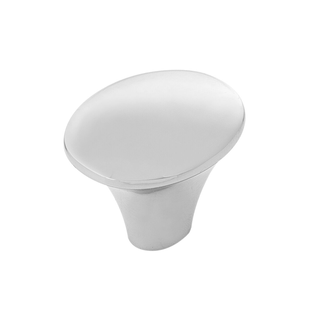 Belwith Keeler 1-7/16 Inch x 1-1/8 Inch Oval Olivet Oval Knob - Polished Nickel