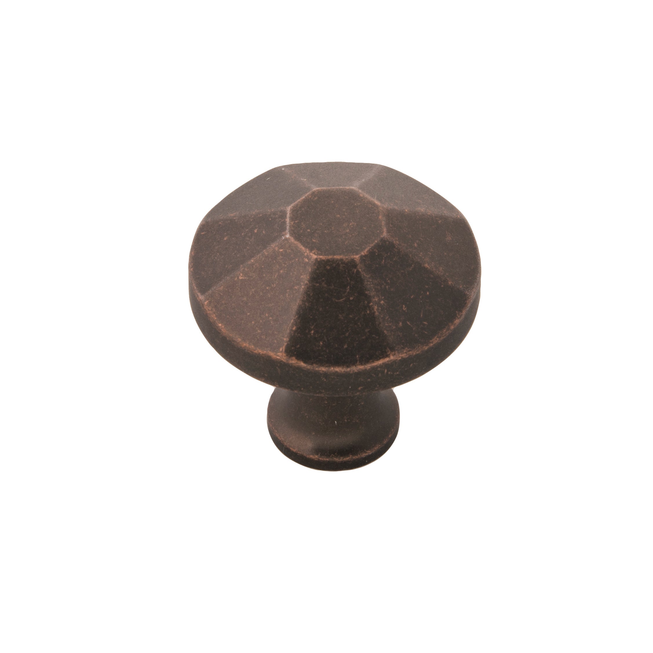 Belwith Keeler 1-3/8 Inch Diameter Facette Round Knob - Dark Antique Copper