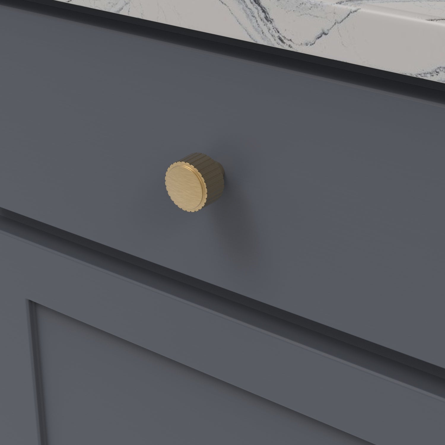 Belwith Keeler 1-1/4 Inch Diameter Sinclaire Round Knob - Brushed Golden Brass