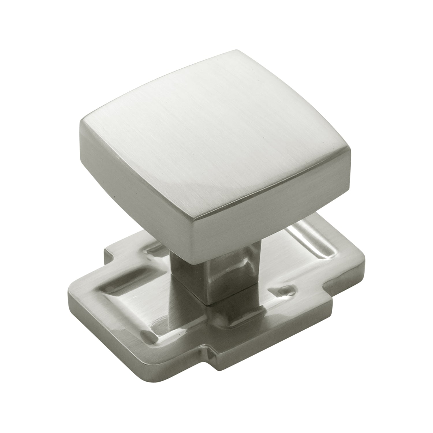 Belwith Keeler 1-1/4 Inch Square Coventry Square Knob - Satin Nickel