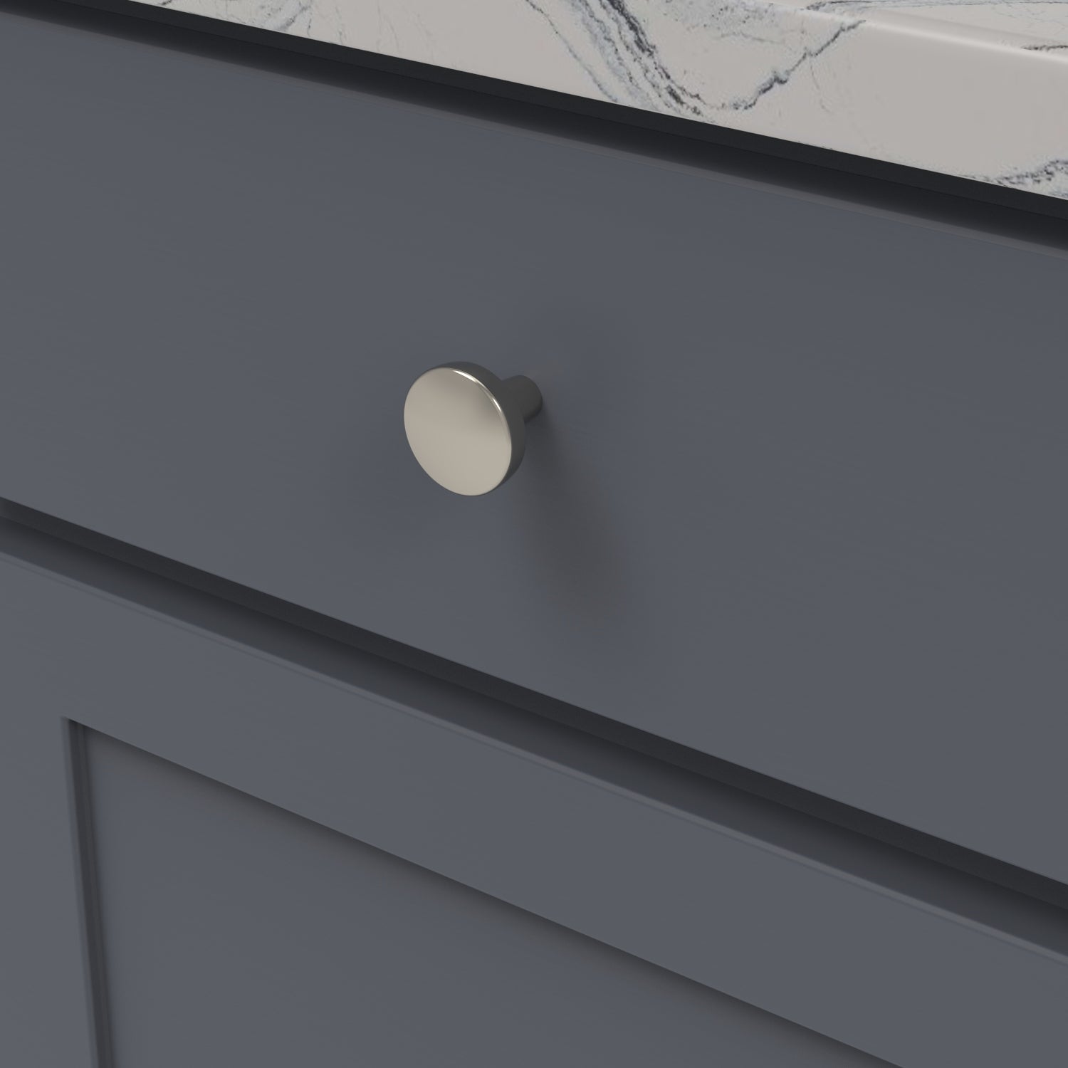 Belwith Keeler 1-5/16 Inch Diameter Emerge Round Knob - Polished Nickel