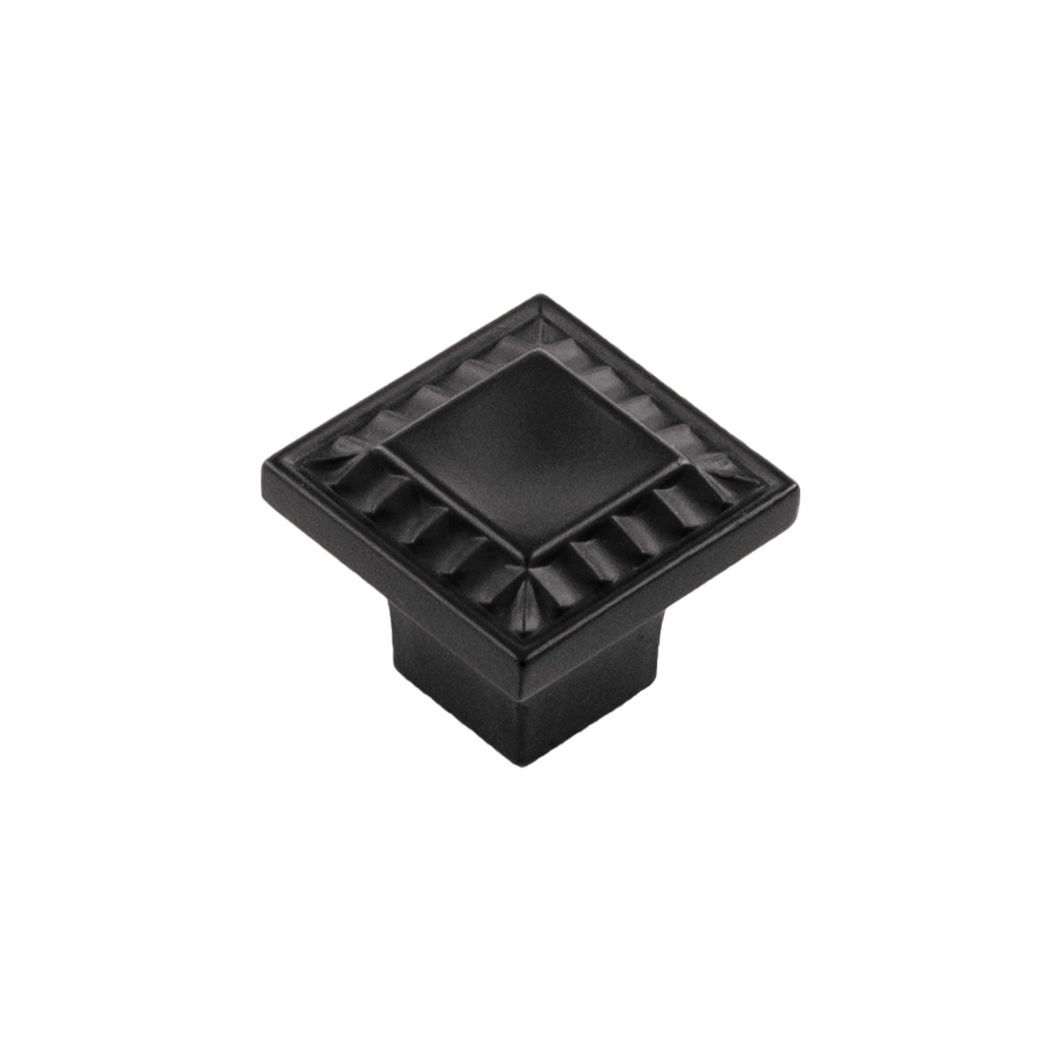 Belwith Keeler 1 Inch Square Bijou Astoria Square Knob - Matte Black