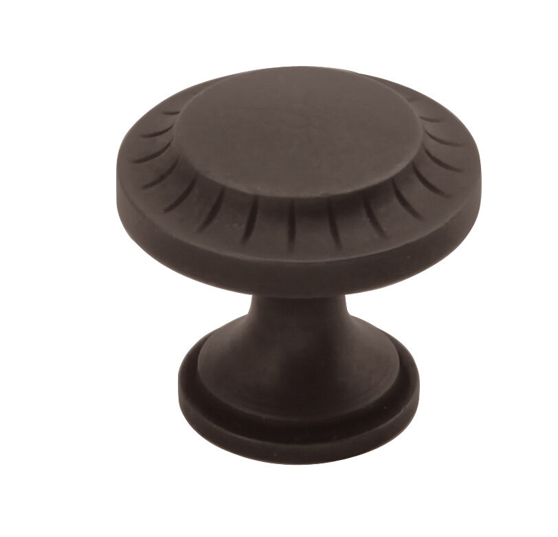 Belwith Keeler 1-3/16 Inch Diameter Vintage 1900 Round Knob - Black Iron