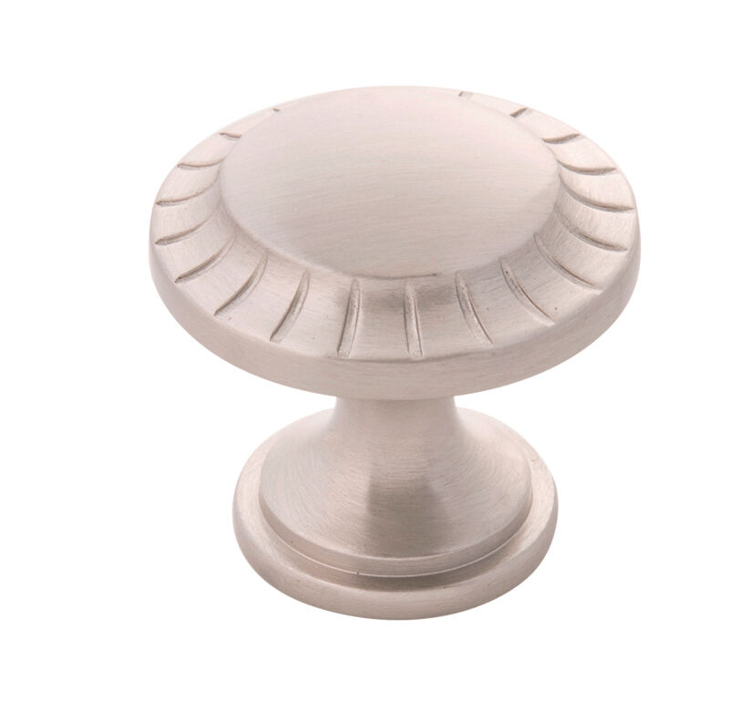 Belwith Keeler 1-3/16 Inch Diameter Vintage 1900 Round Knob - Satin Nickel