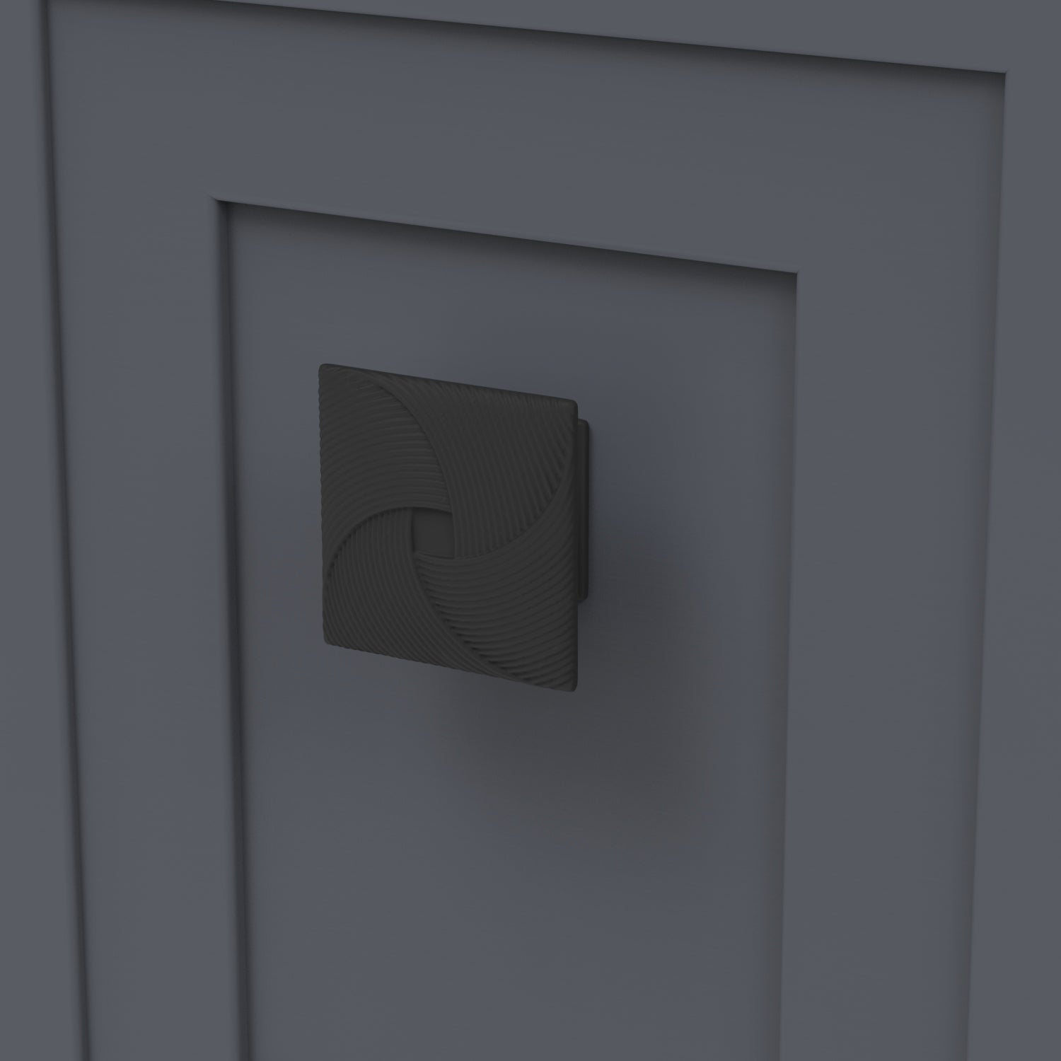 Belwith Keeler 3-1/2 Inch Square Bijou Tempest Square Knob - Matte Black