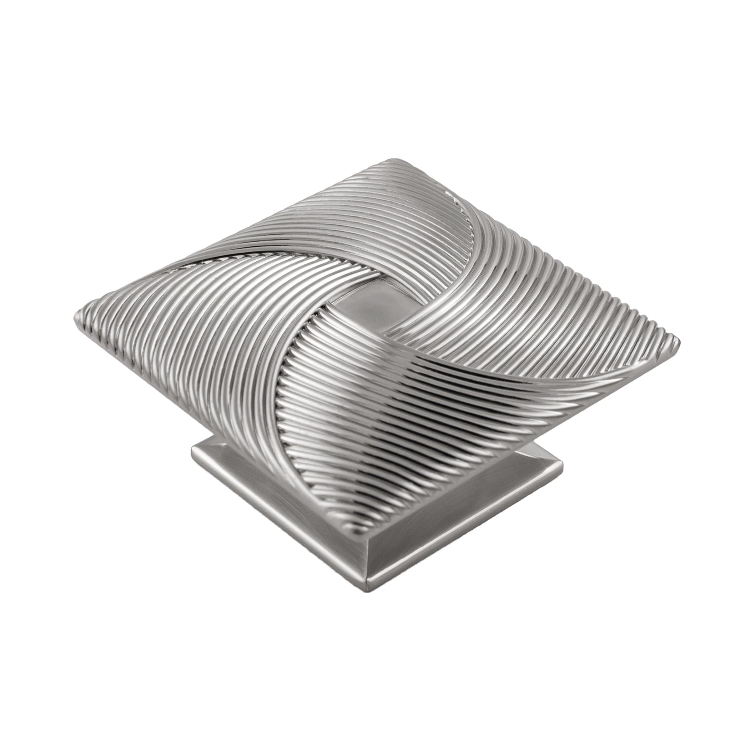 Belwith Keeler 3-1/2 Inch Square Bijou Tempest Square Knob - Satin Nickel