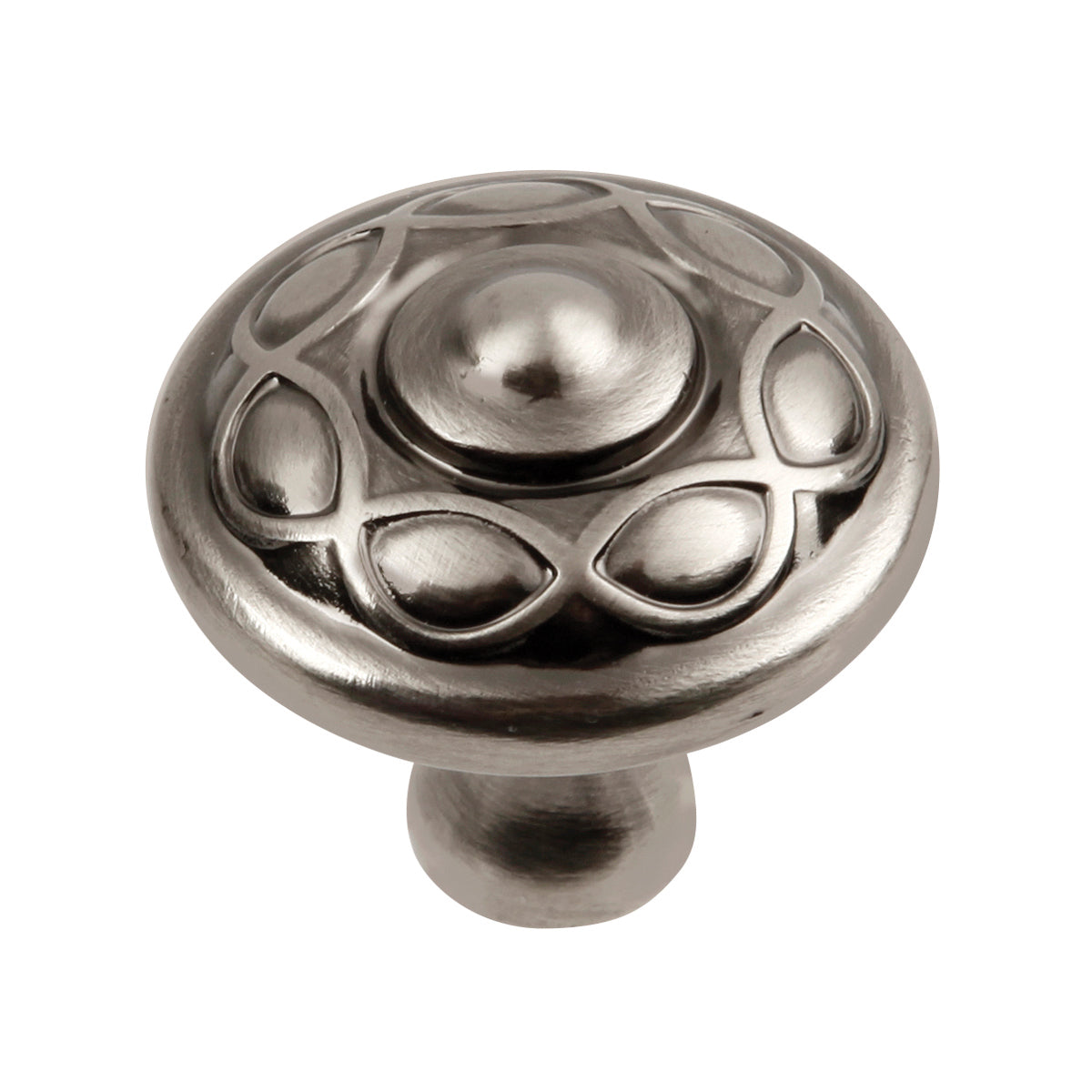 Belwith Keeler 1-3/8 Inch Diameter Tressé Round Knob - Antique Nickel