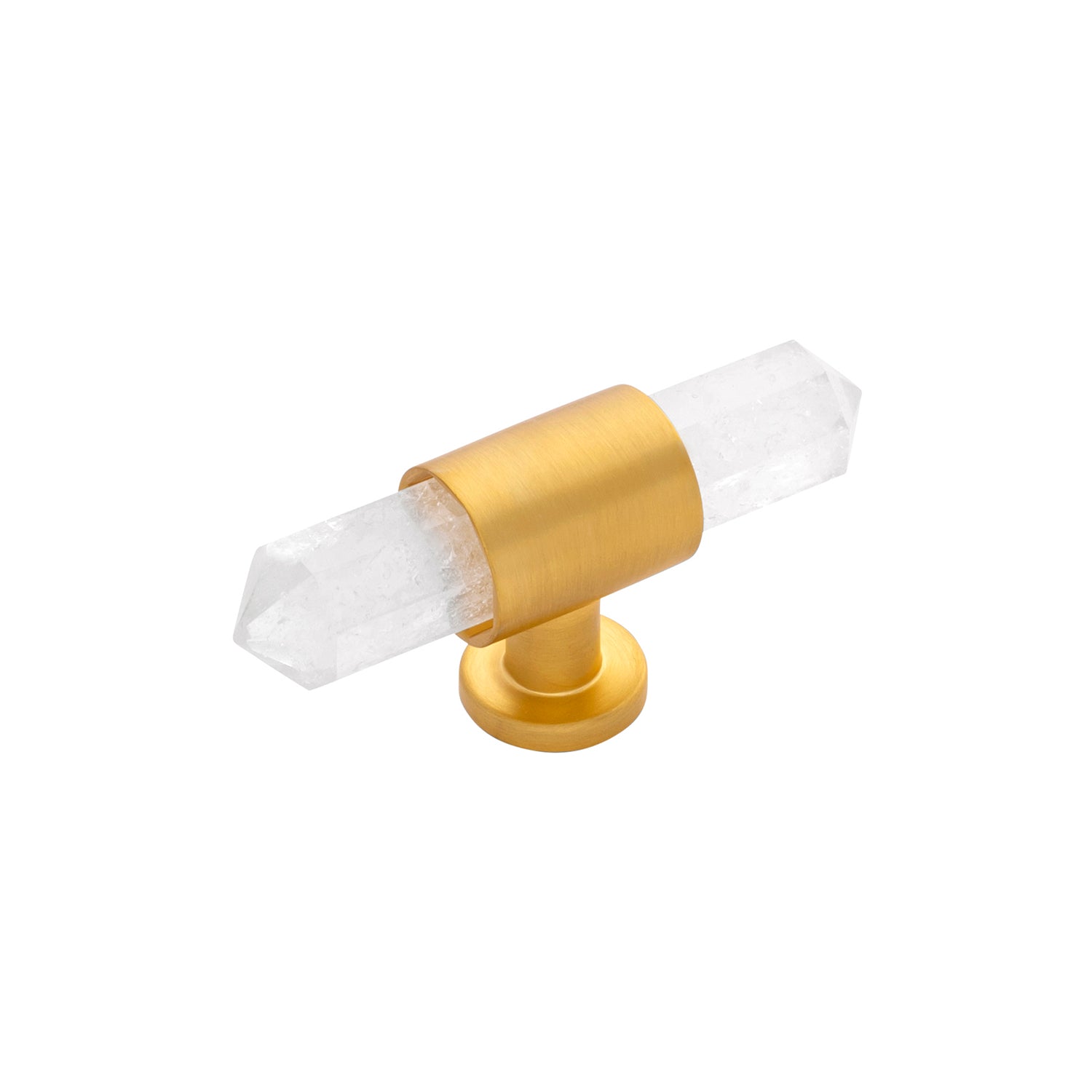Belwith Keeler 2-3/4 Inch x 3/4 Inch Bijou Aura T-Knob - Brushed Golden Brass