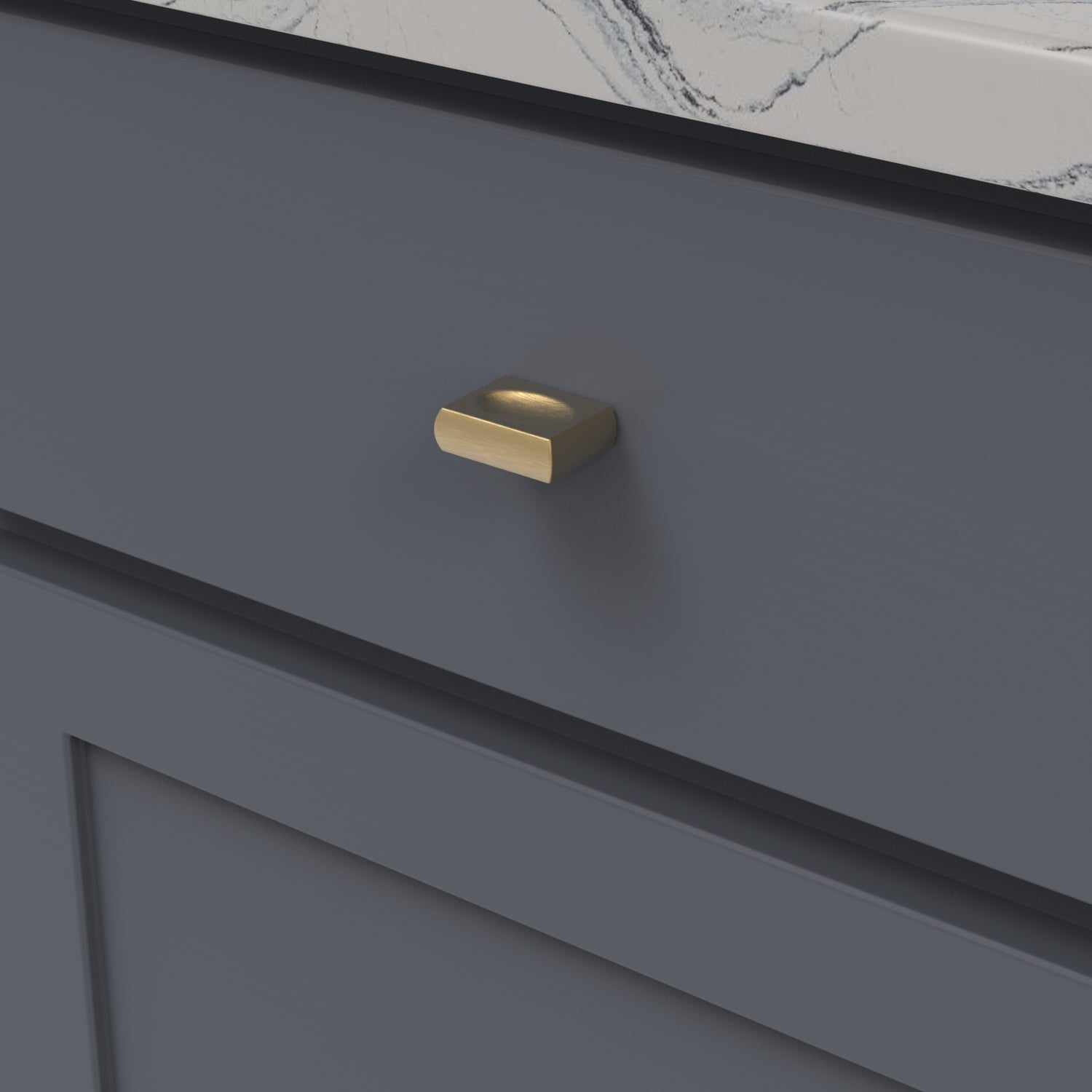 Belwith Keeler 1-3/8 Inch x 7/16 Inch Ingot Pinch Knob - Brushed Golden Brass