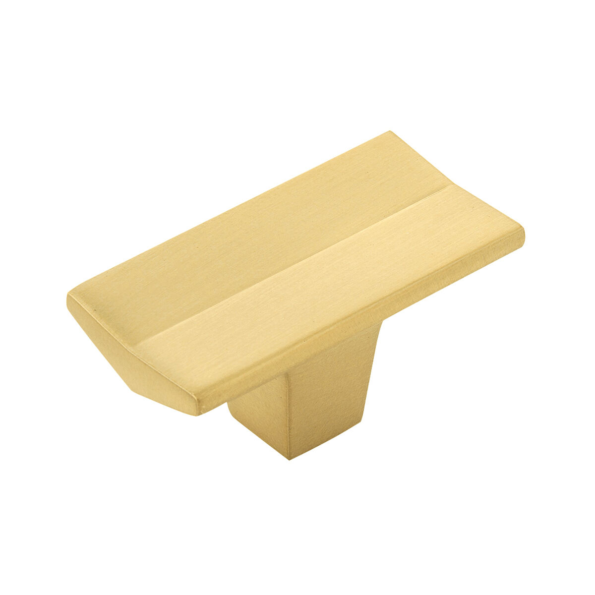 Belwith Keeler 2 Inch x 1 Inch Avenue Rectangular Knob - Brushed Golden Brass