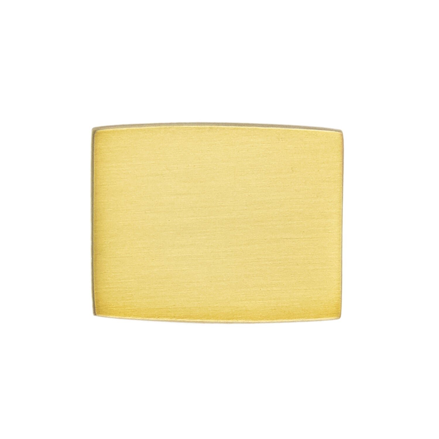Belwith Keeler 1-1/4 Inch x 1 Inch Channel Rectangular Knob - Brushed Golden Brass