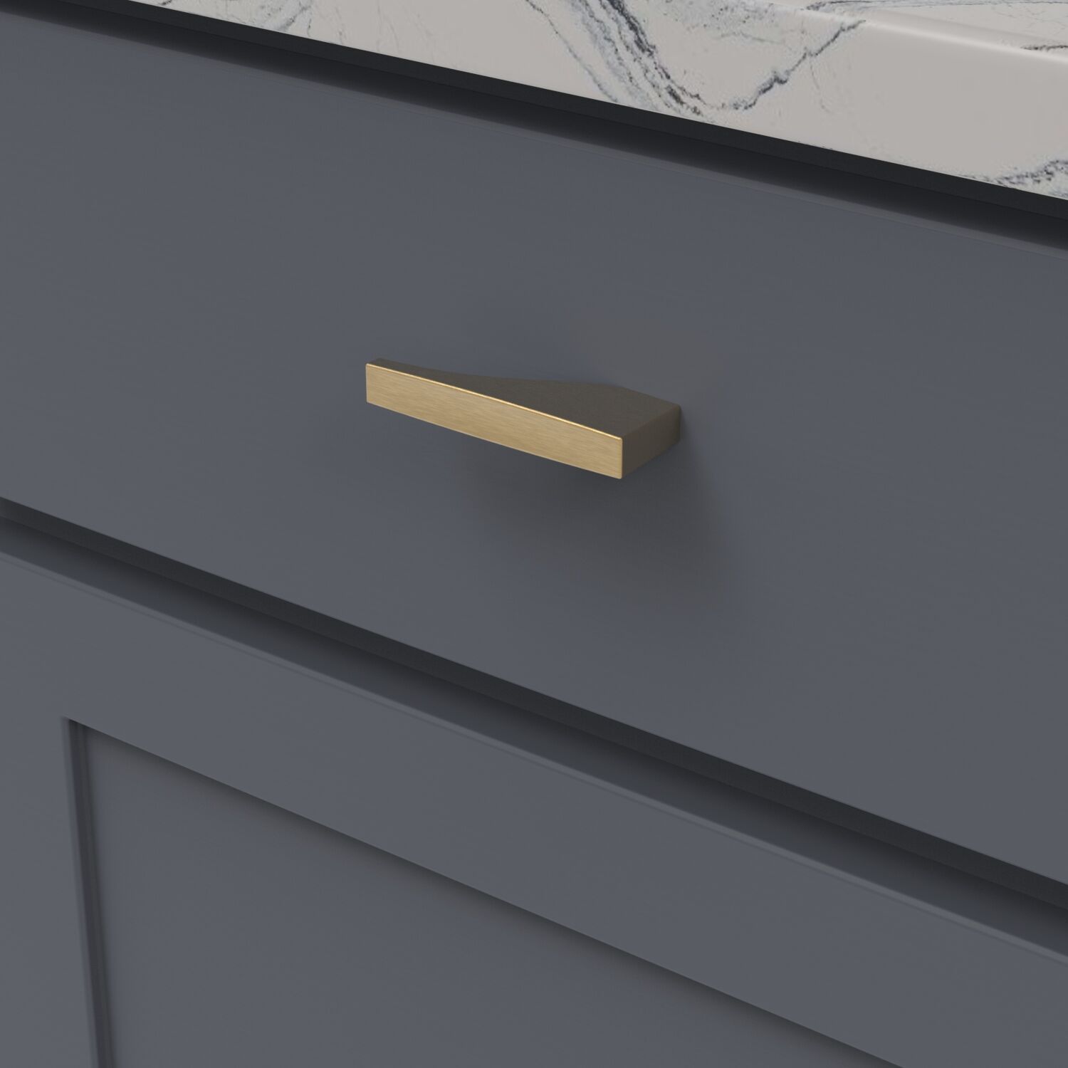 Belwith Keeler 3 Inch x 1/2 Inch Channel Knob - Brushed Golden Brass