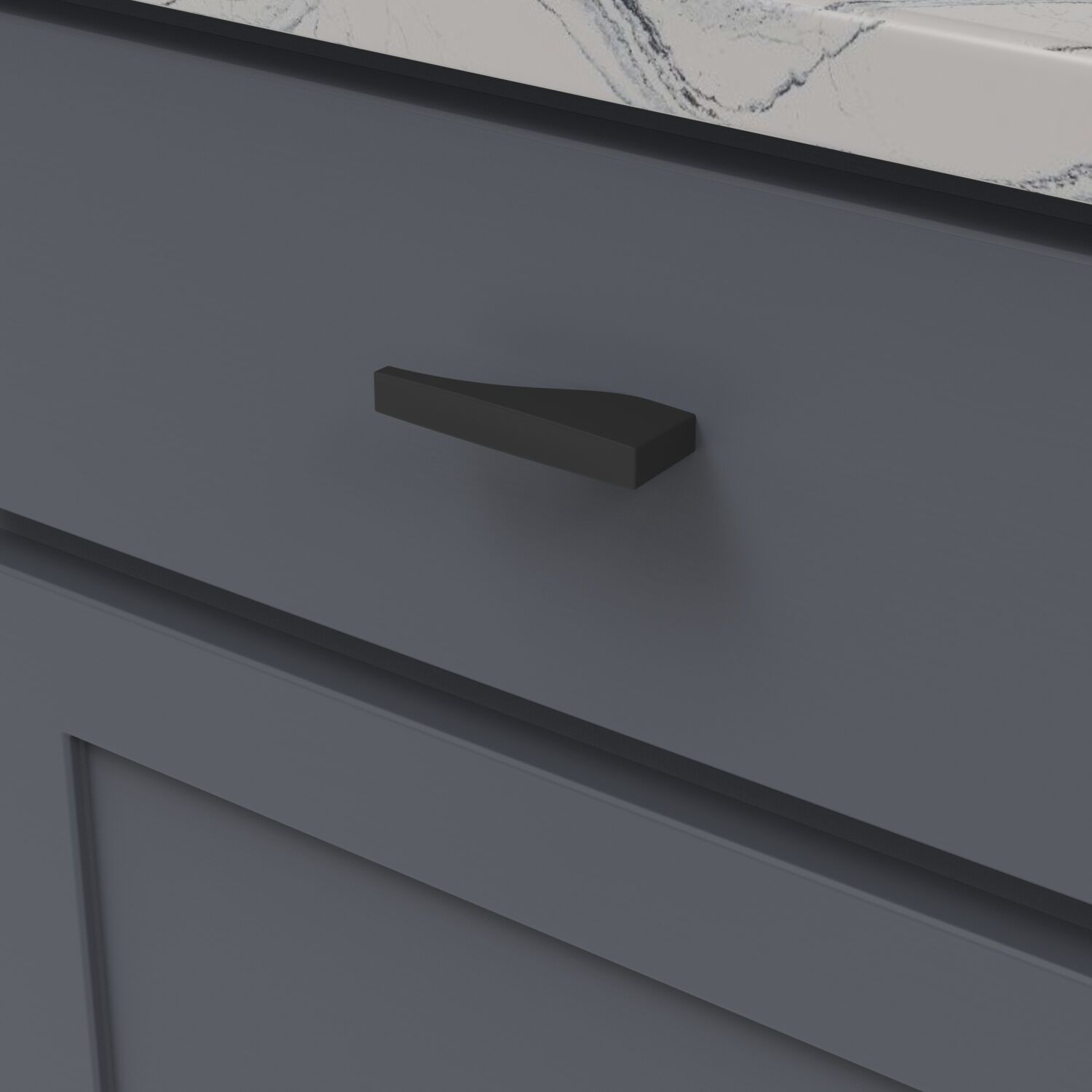 Belwith Keeler 3 Inch x 1/2 Inch Channel Knob - Matte Black
