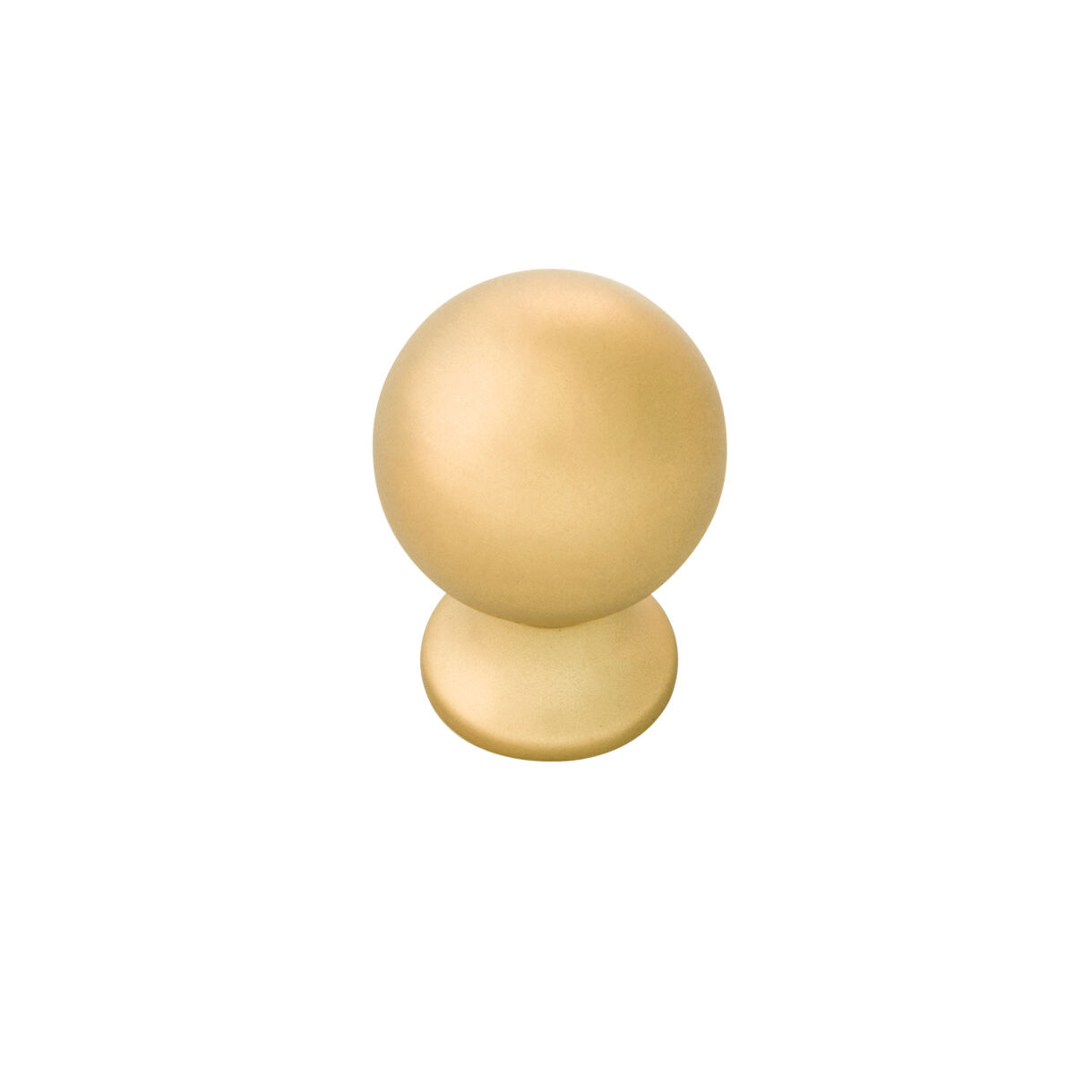 Belwith Keeler 1 Inch Diameter Fuller Round Knob - Brushed Golden Brass