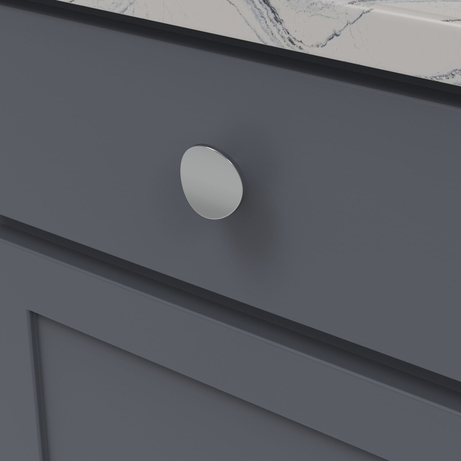 Belwith Keeler 1-3/4 Inch Diameter Vale Round Knob - Chrome
