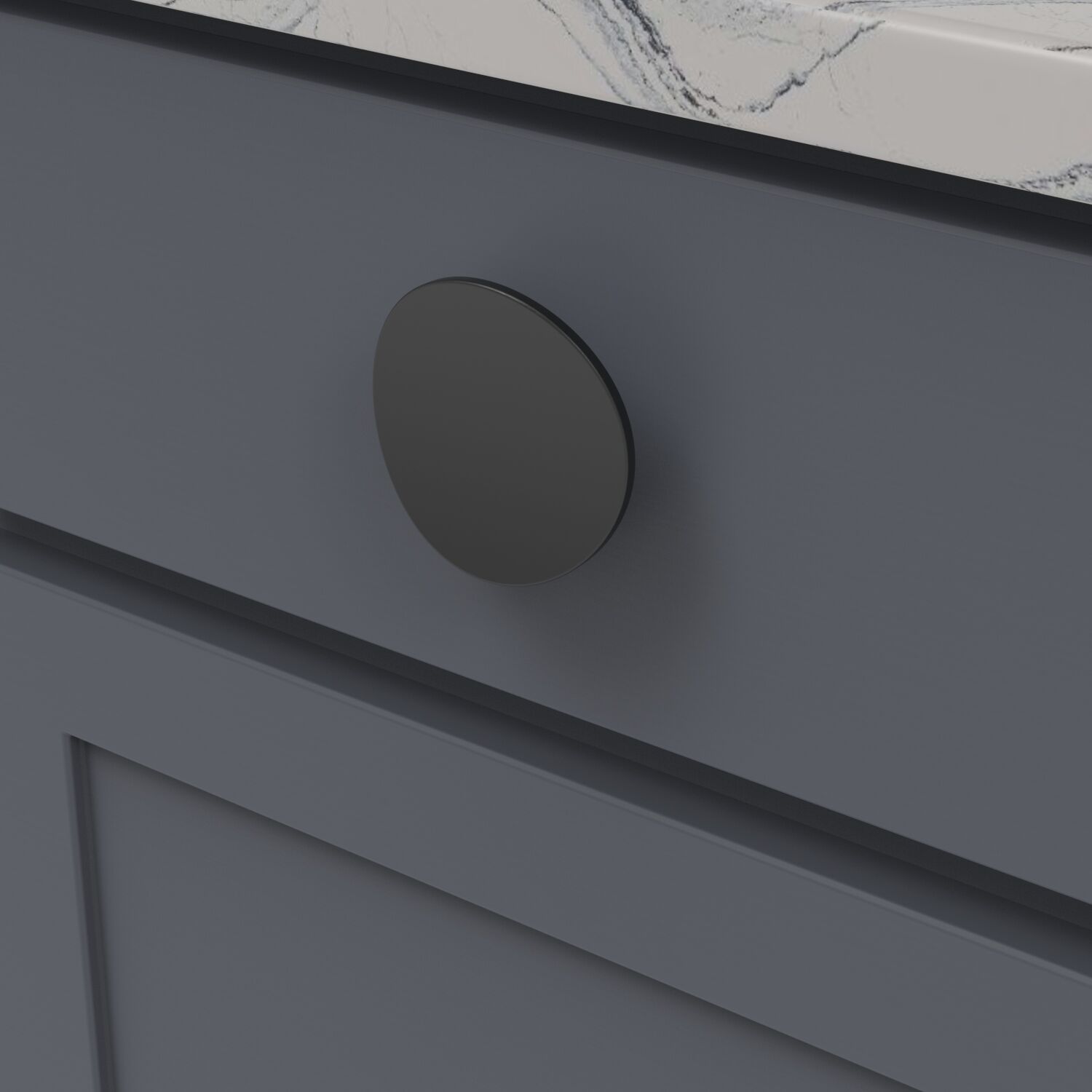 Belwith Keeler 3 Inch Diameter Vale Round Knob - Satin Nickel