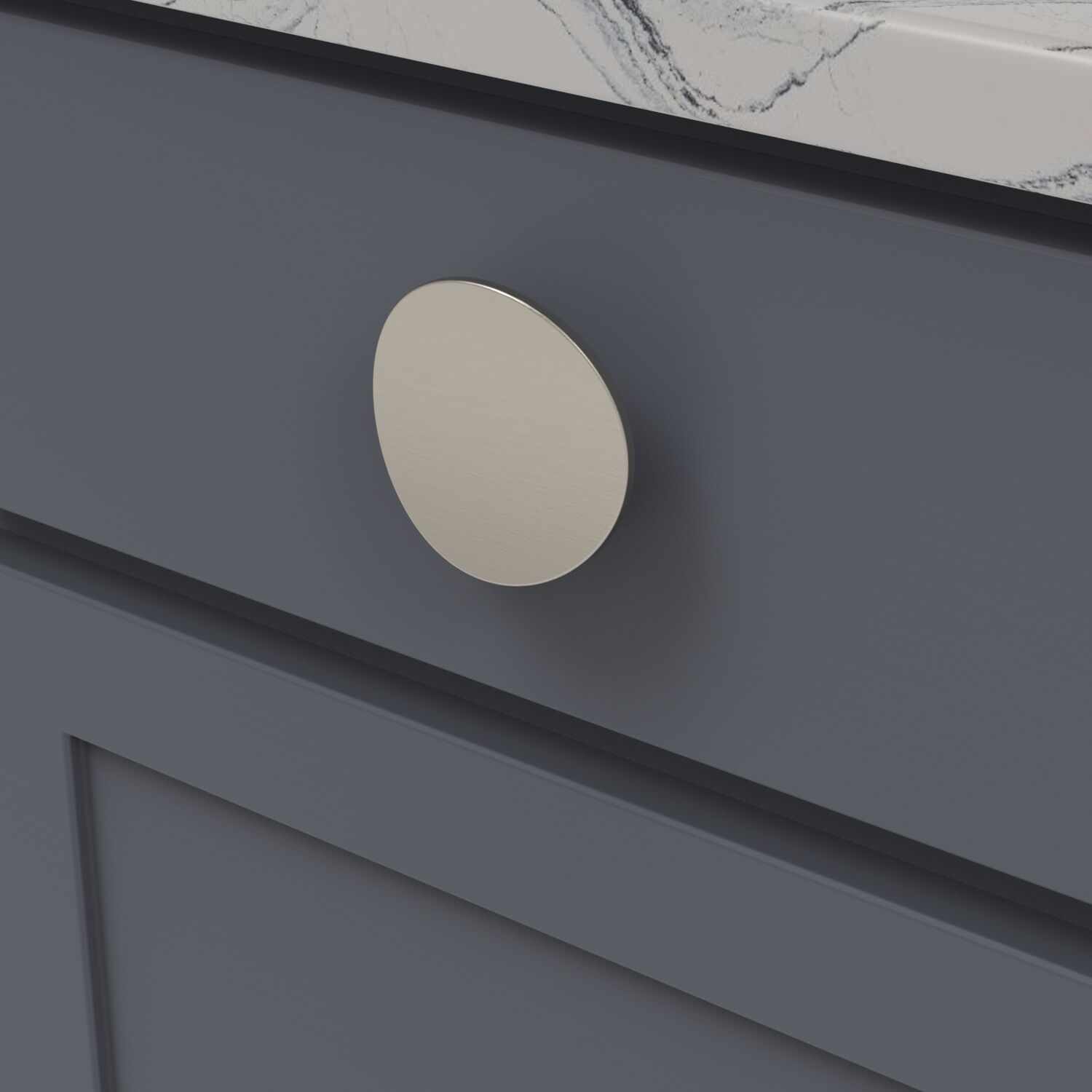 Belwith Keeler 3 Inch Diameter Vale Round Knob - Polished Nickel