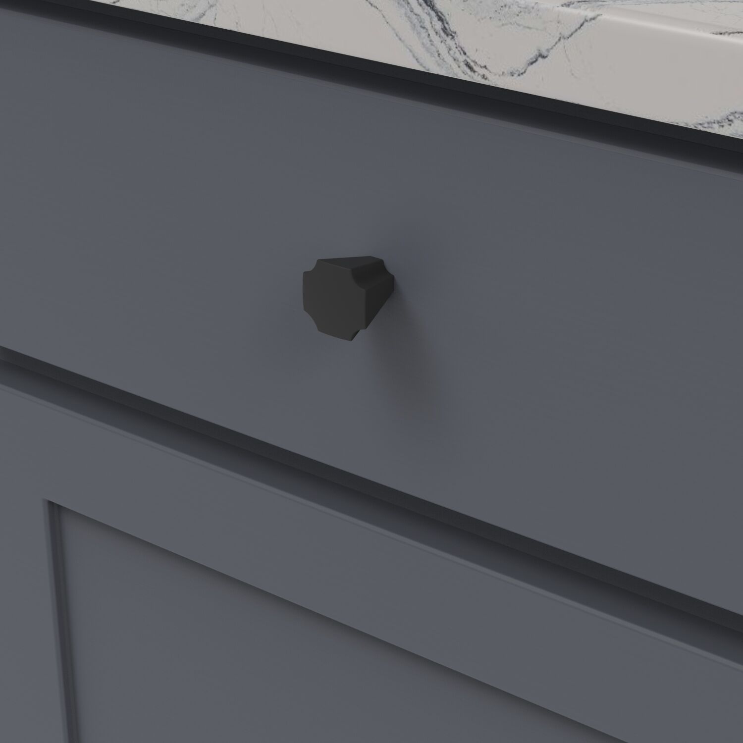 Belwith Keeler 1-1/8 Inch x 1-1/8 Inch Monarch Conical Knob - Matte Black
