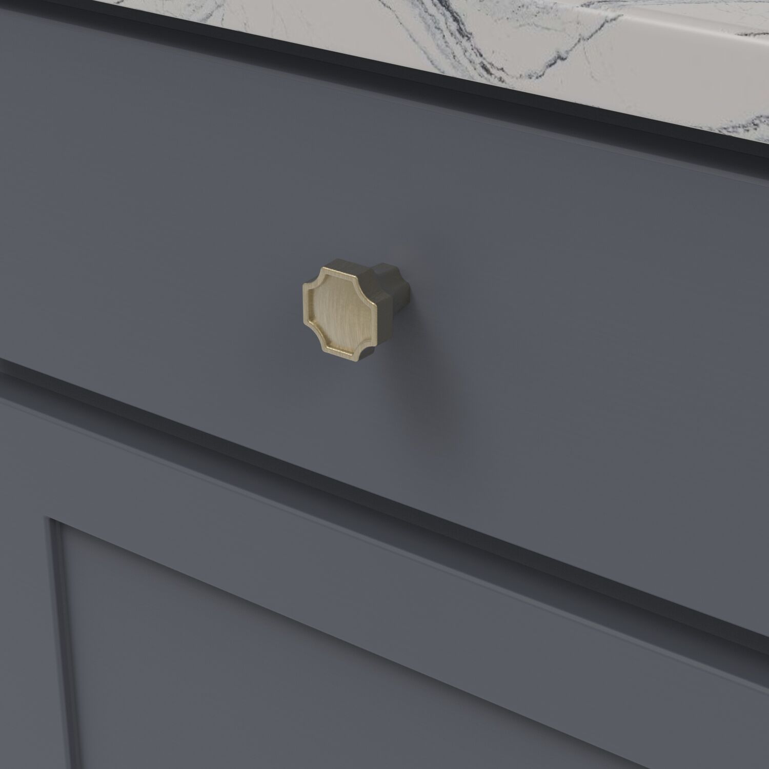 Belwith Keeler 1-1/4 Inch x 1-1/4 Inch Monarch Knob - Champagne Bronze