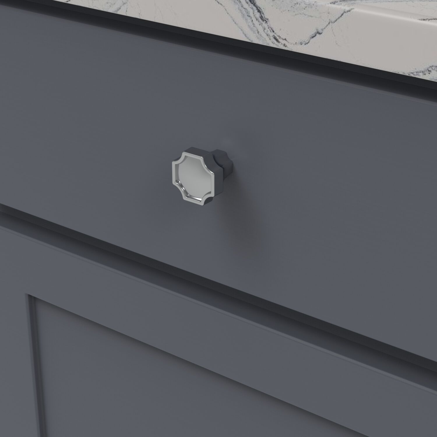 Belwith Keeler 1-1/4 Inch x 1-1/4 Inch Monarch Knob - Chrome