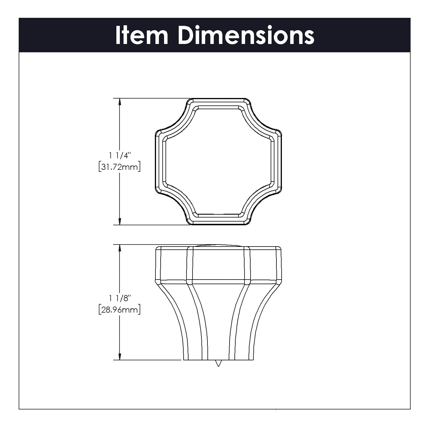 Belwith Keeler 1-1/4 Inch x 1-1/4 Inch Monarch Knob - Matte Black