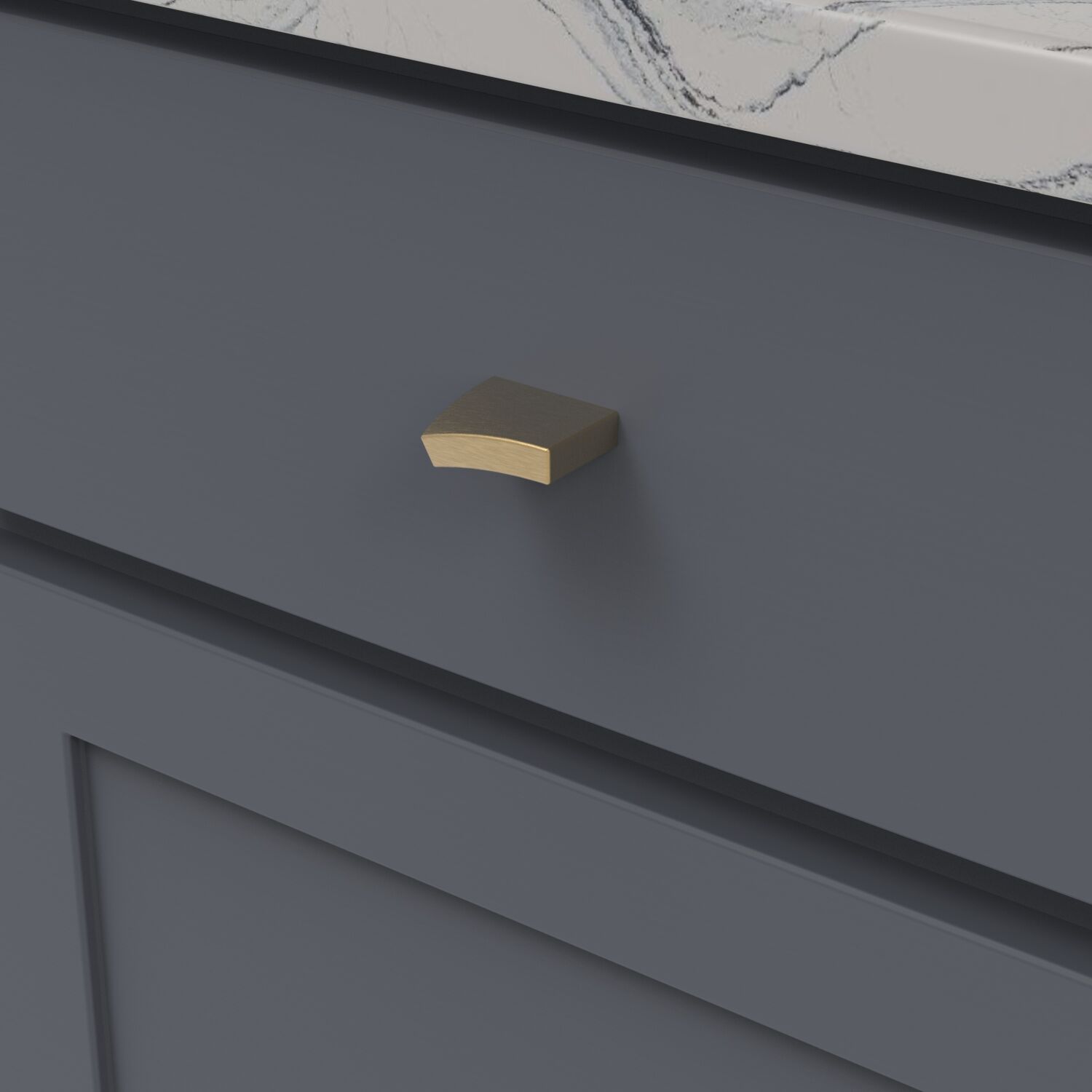 Belwith Keeler 1-7/16 Inch x 9/16 Inch Flex Pinch Knob - Brushed Golden Brass
