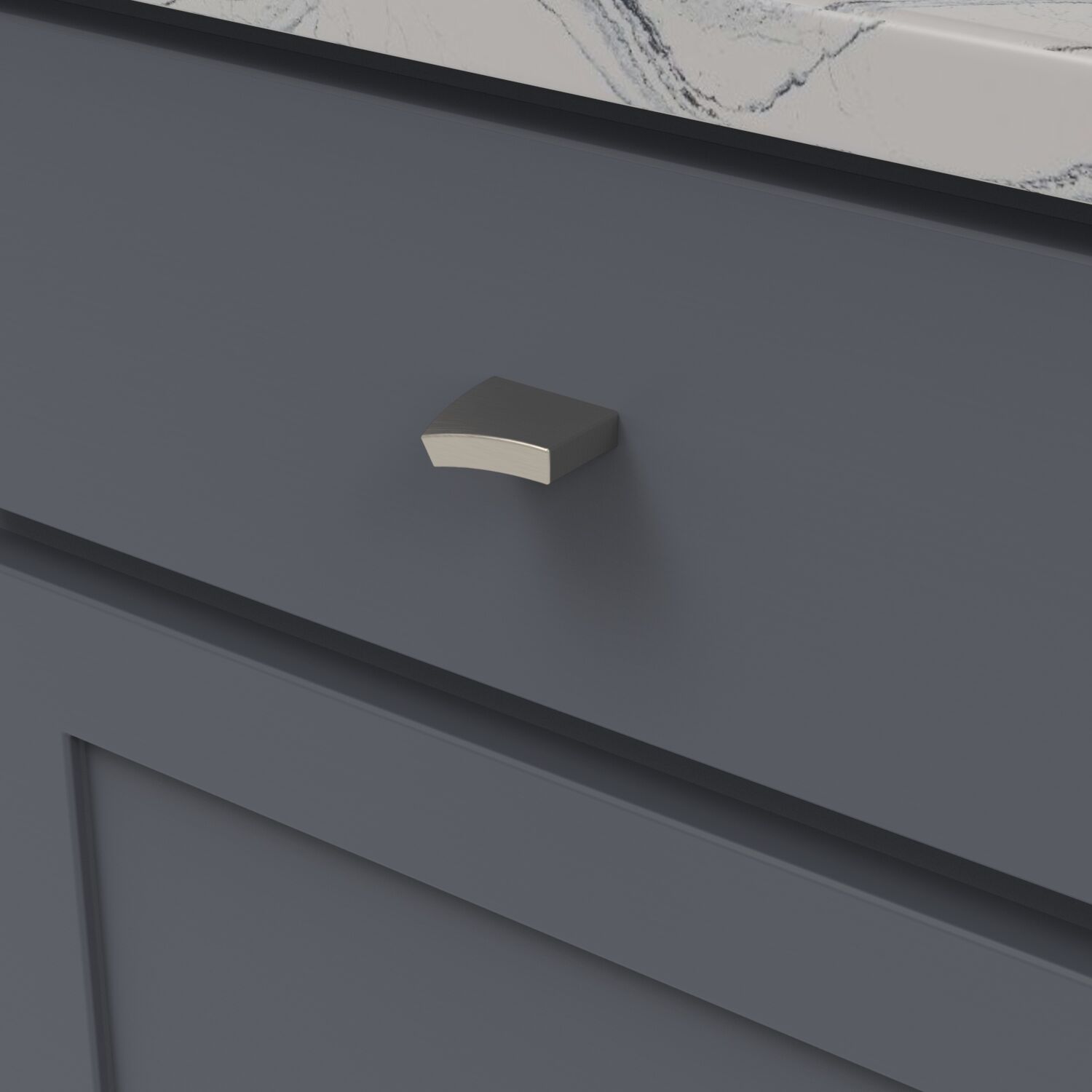 Belwith Keeler 1-7/16 Inch x 9/16 Inch Flex Pinch Knob - Satin Nickel