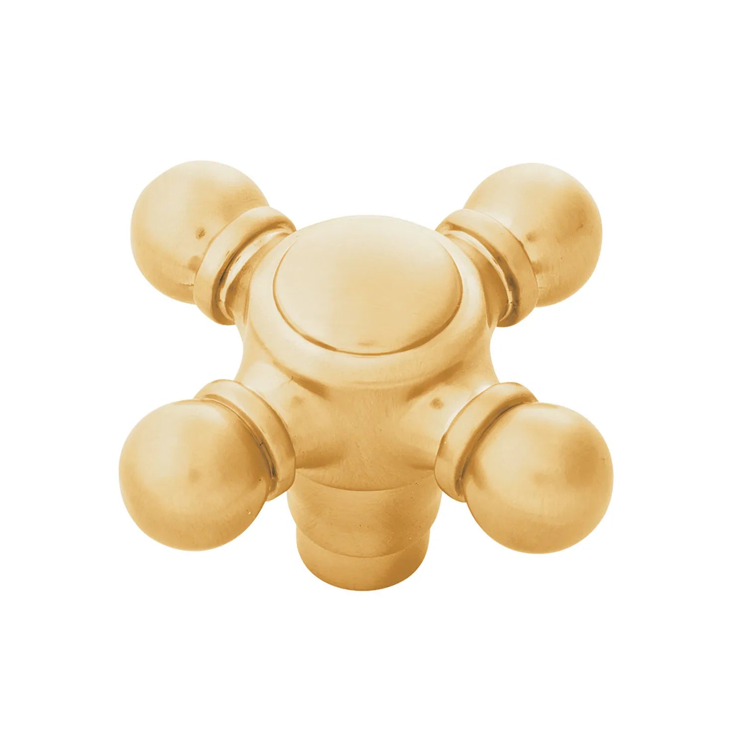 Belwith Keeler 2-1/8 Inch x 2-1/8 Inch Fuller Knob - Brushed Golden Brass