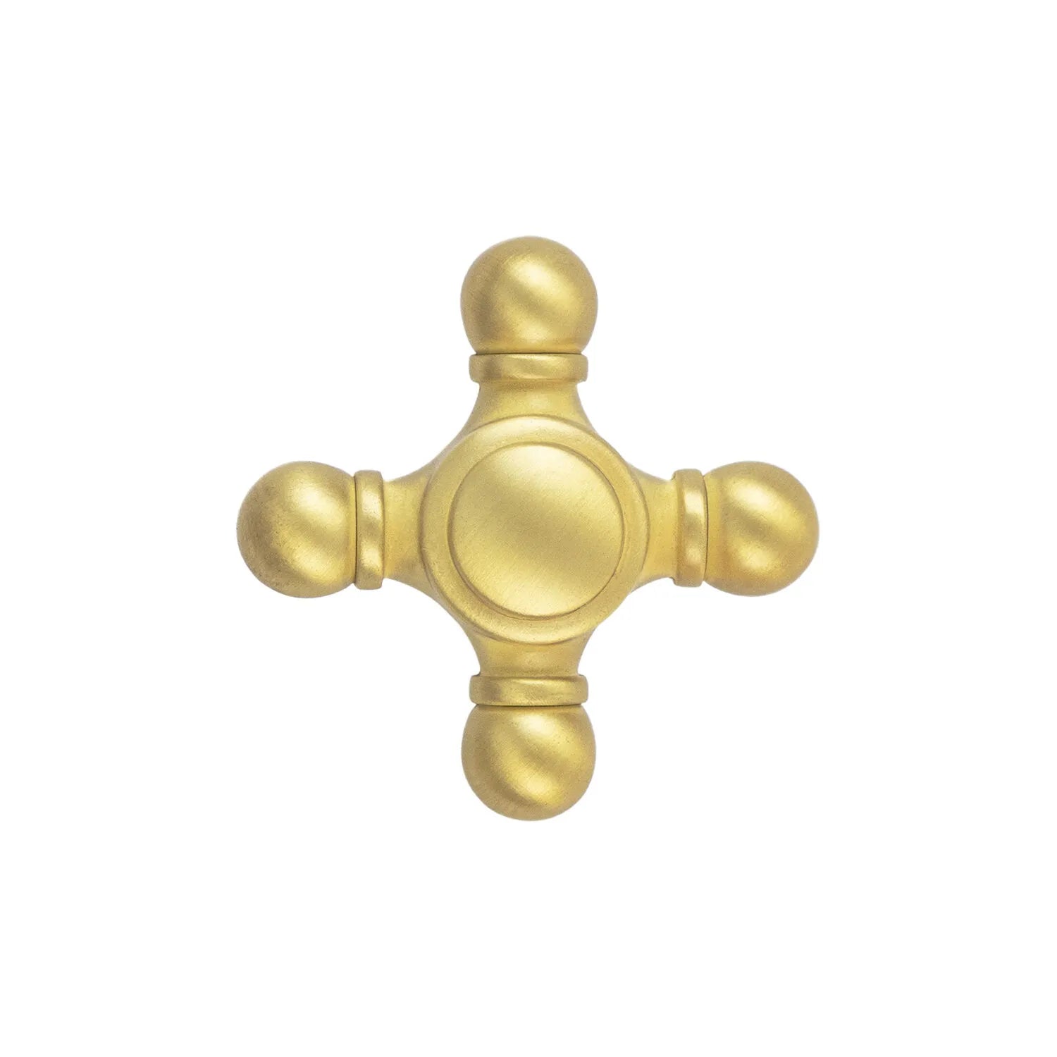 Belwith Keeler 2-1/8 Inch x 2-1/8 Inch Fuller Knob - Brushed Golden Brass