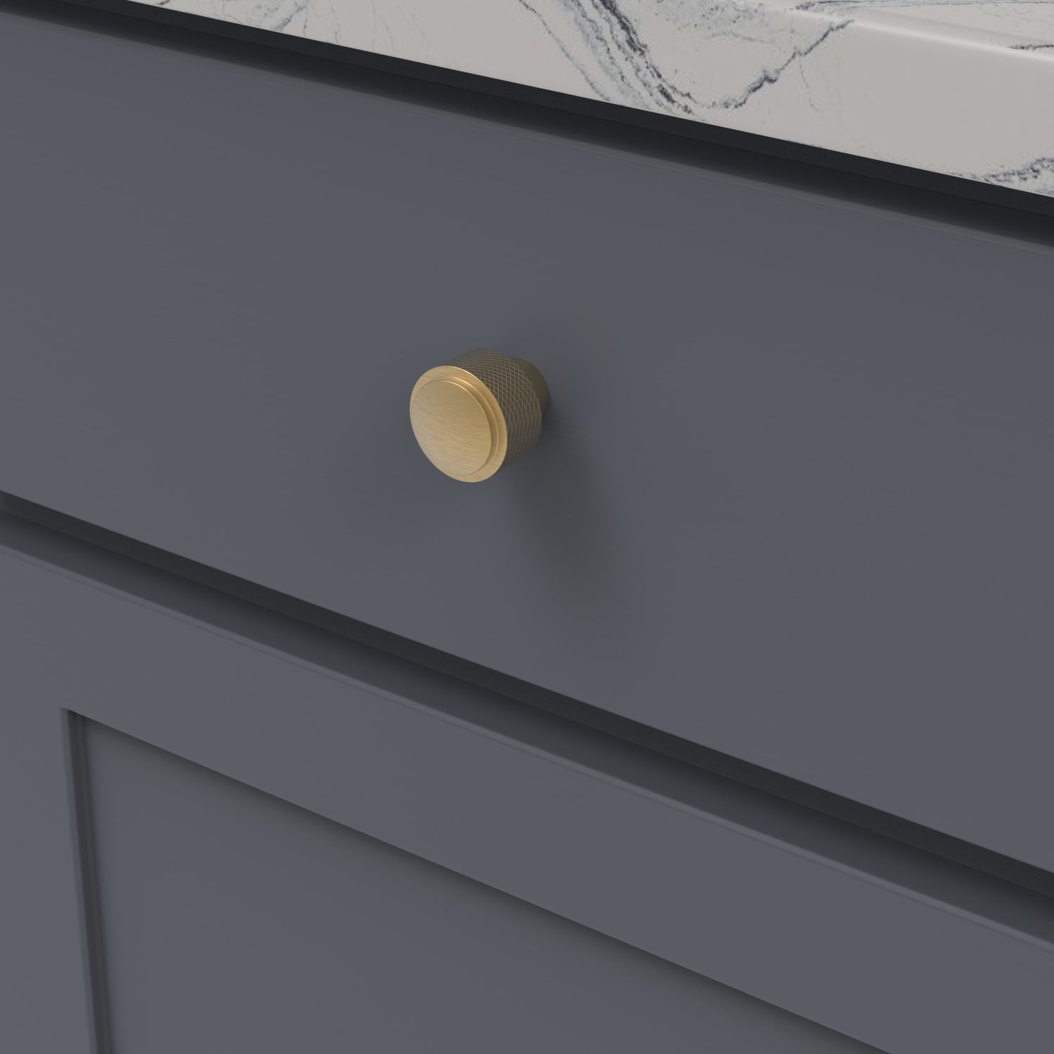 Belwith Keeler 1-3/16 Inch Diameter Verge Round Knob - Brushed Golden Brass