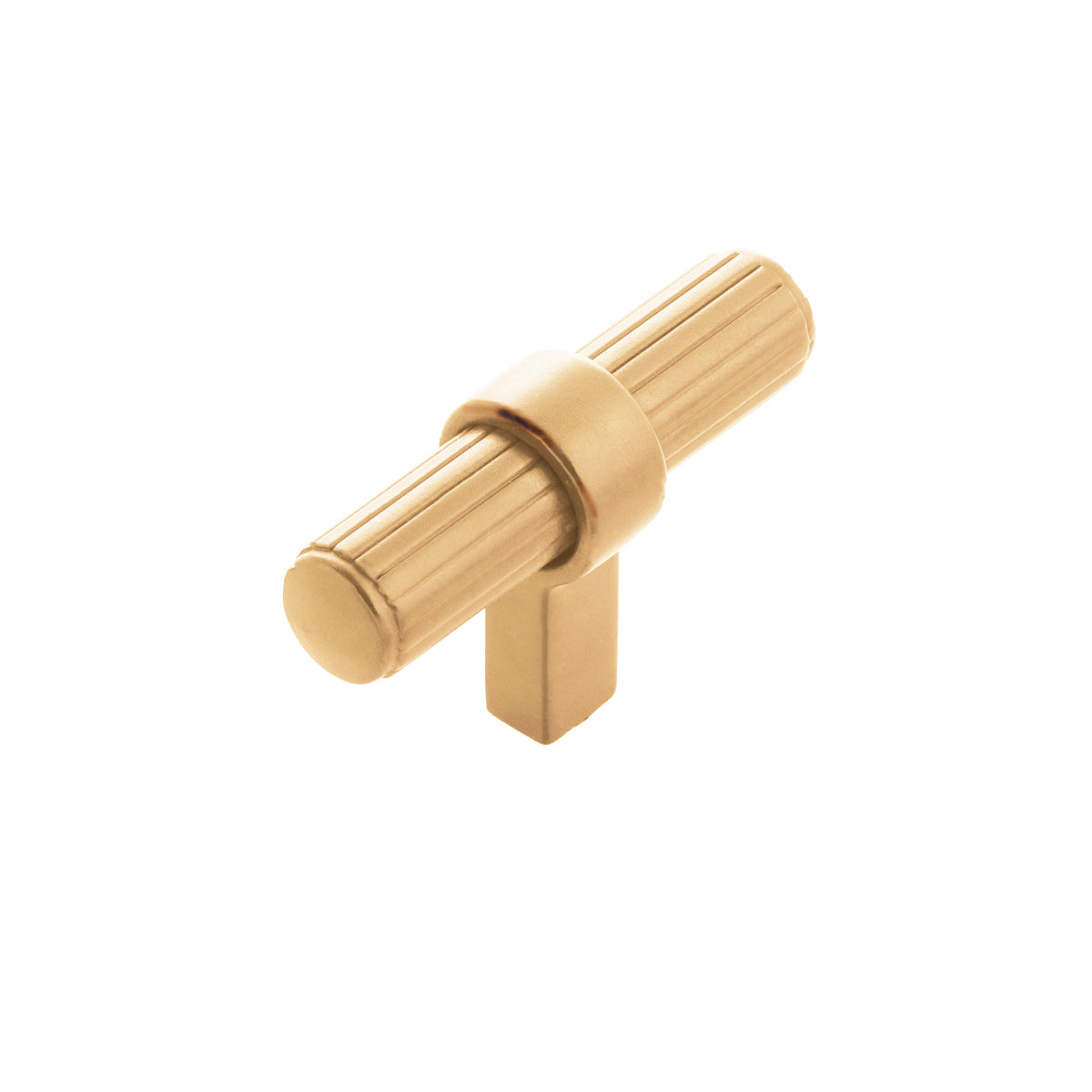 Belwith Keeler 2-3/8 Inch x 3/4 Inch Sinclaire T-Knob - Brushed Golden Brass