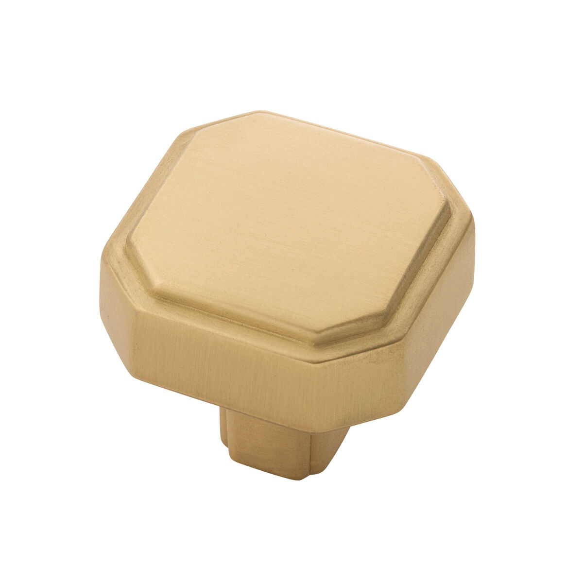 Belwith Keeler 1-5/16 Inch x 1-5/16 Inch Monroe Square Knob - Brushed Golden Brass