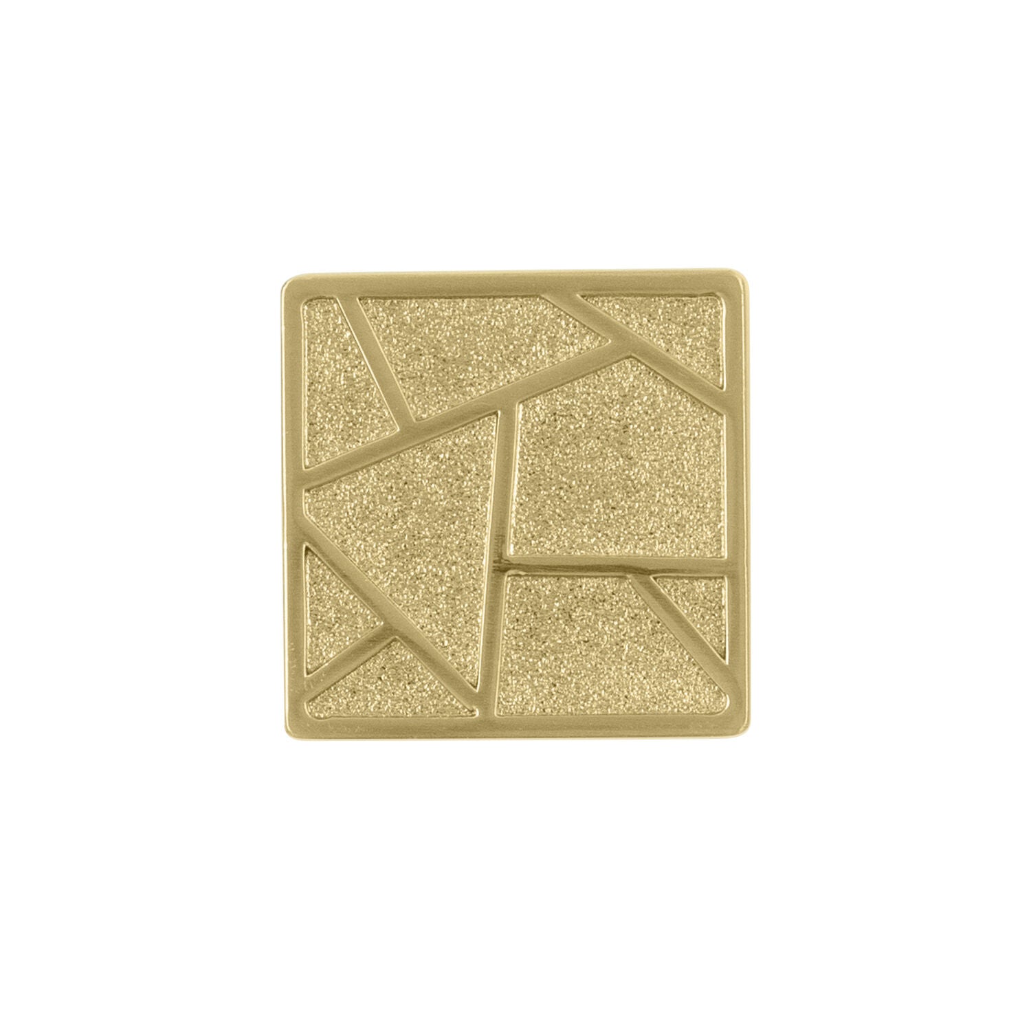 Belwith Keeler 1-3/8 Inch Square Cullet Square Knob - Brushed Golden Brass