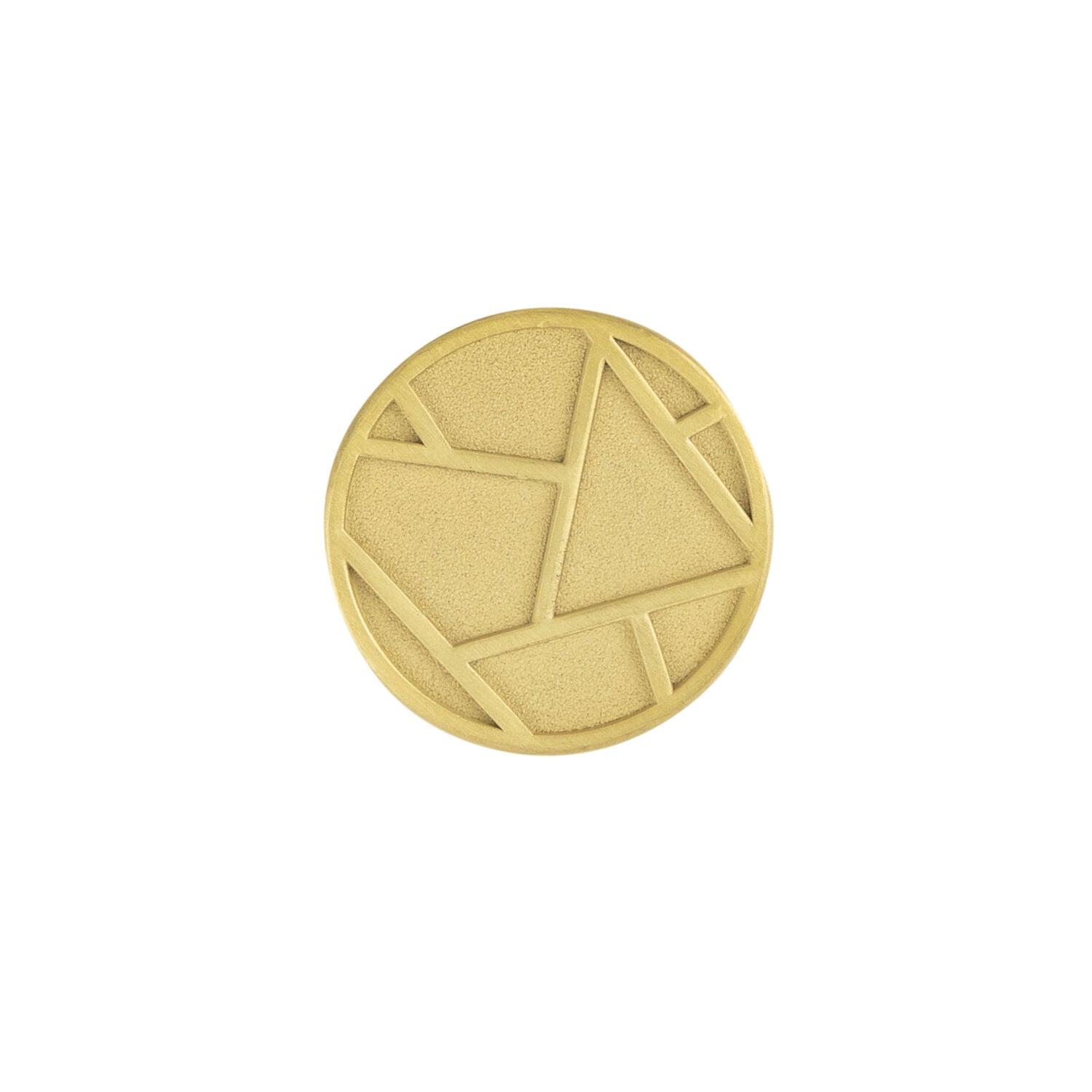 Belwith Keeler 1-3/8 Inch Diameter Cullet Round Knob - Brushed Golden Brass