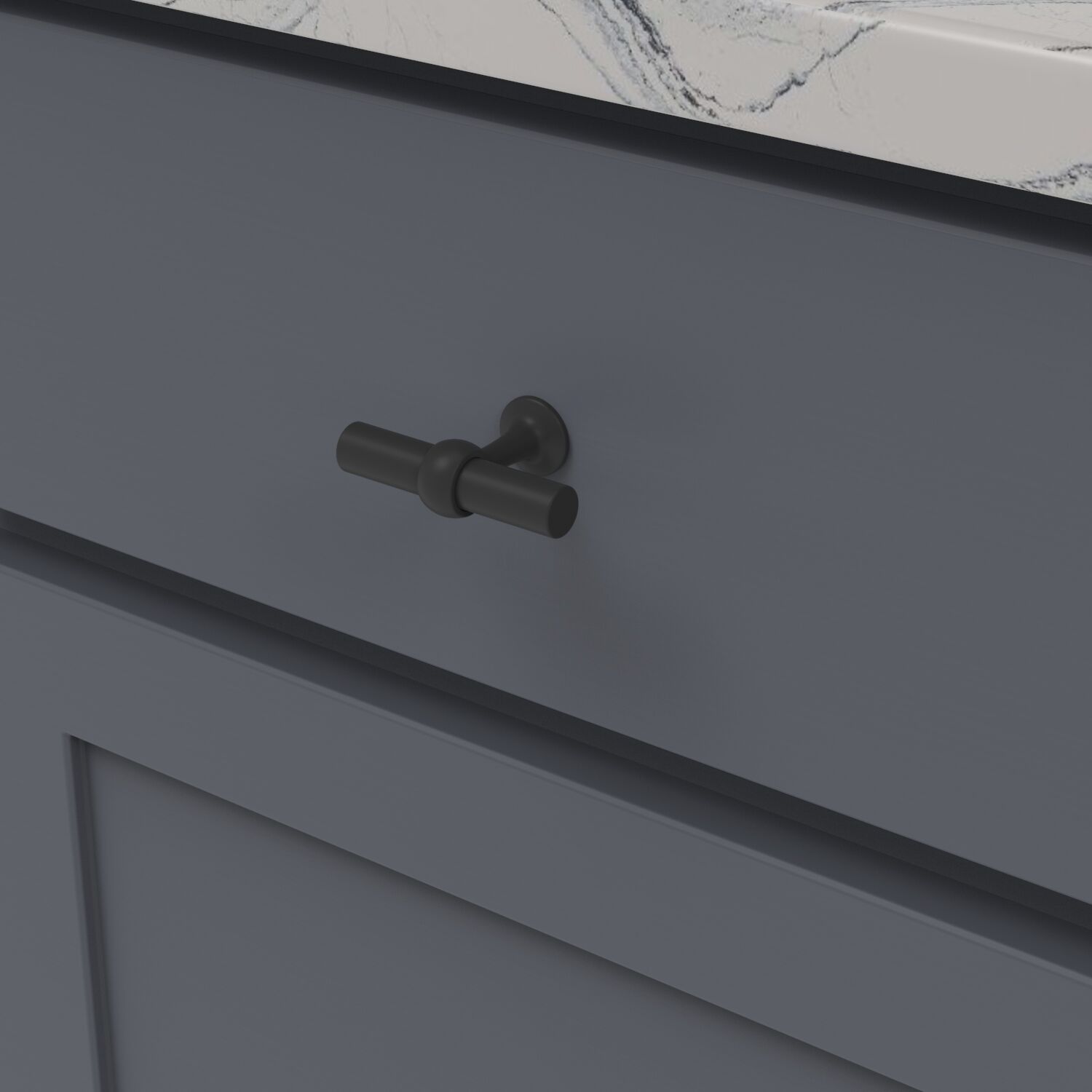 Belwith Keeler 2-1/2 Inch X 13/16 Inch Ostia T-Knob - Matte Black